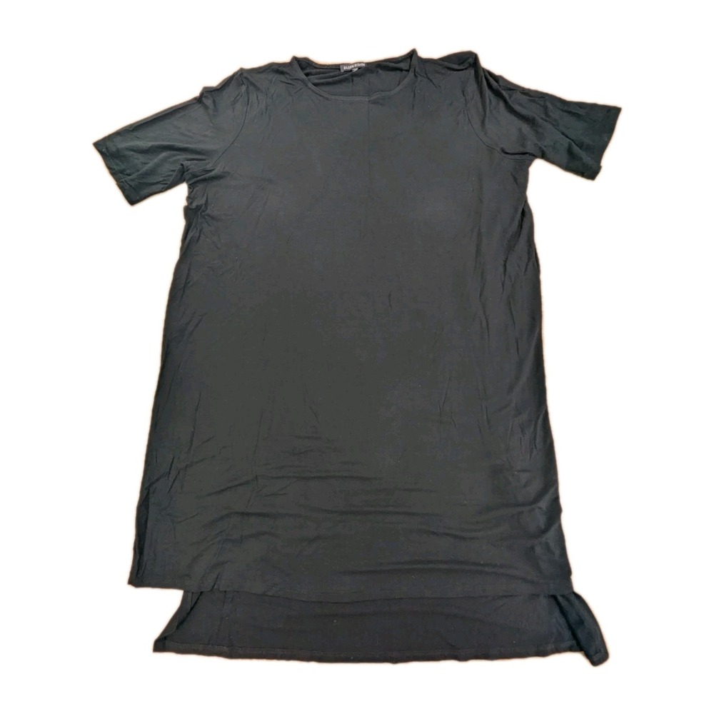 Eileen Fisher Dress Womens XL Black Organic Cotton Stretch Relaxed Minimalist